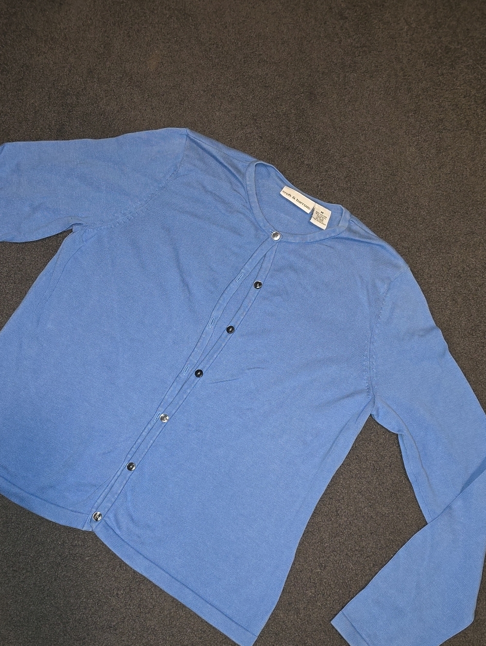 croft & barrow Light Blue Women's Button-Front Cardigan